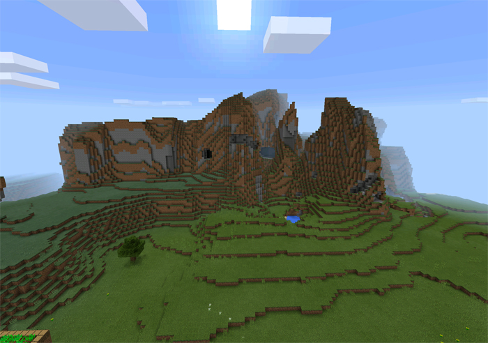 kick me from the hill Extreme Hills, Stronghold & Village Minecraft PE Seeds