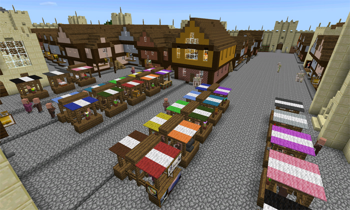 Realistic Medieval Town [Creation] Minecraft PE Maps