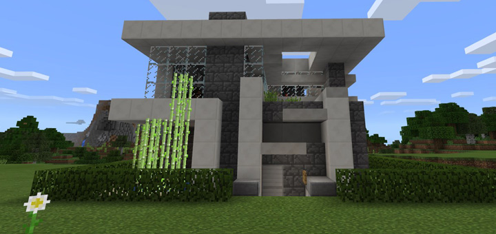 17X17 Piston House [Redstone] | Minecraft Pe Maps