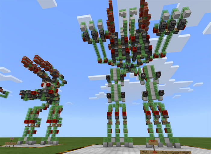 New Slime Block Robots [Redstone] Minecraft PE Maps
