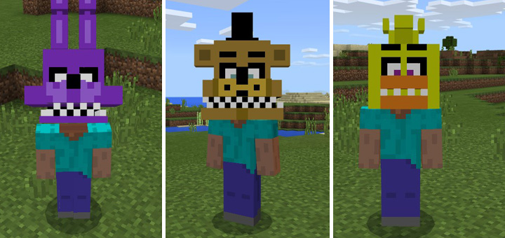 FnaF Heads Pack Minecraft PE Texture Packs