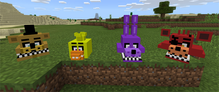 Minecraft Pe Fnaf Texture Pack FnaF Heads Pack Minecraft PE Texture Packs