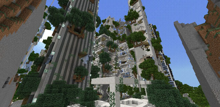 Decimated Futuretroplis [Creation] Minecraft PE Maps