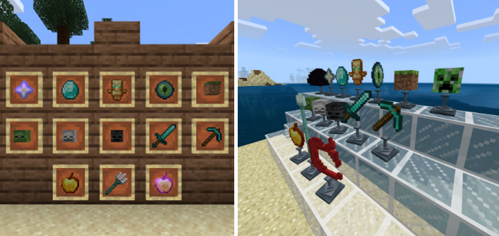 Trophies Stand (1.8+) Minecraft PE Mods & Addons
