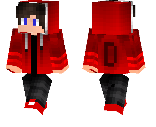 Boy with Red Hoodie Minecraft PE Skins