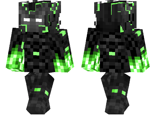 Black and green Minecraft Skin