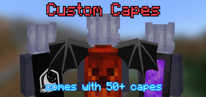 Custom Cape Resource Pack (50+ Capes) Minecraft PE Mods & Addons