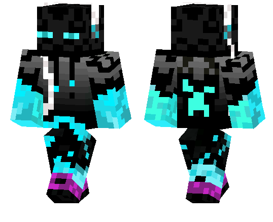 Neon Blue Enderman Minecraft PE Skins