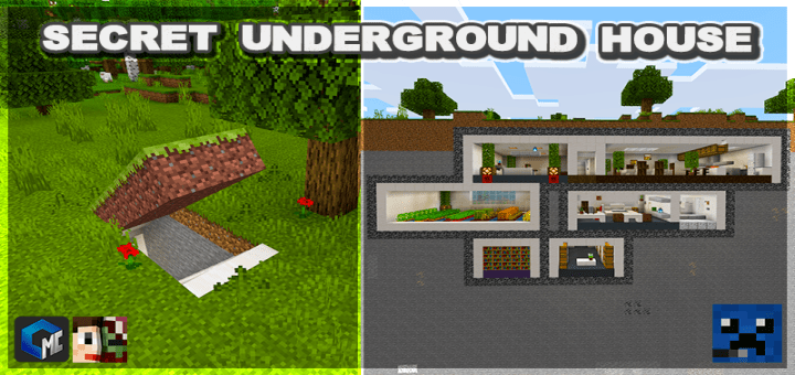 Secret Underground House (Map/Building) | Minecraft Pe Maps