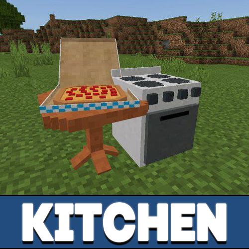 Download Minecraft PE Kitchen Mod Stove, Table