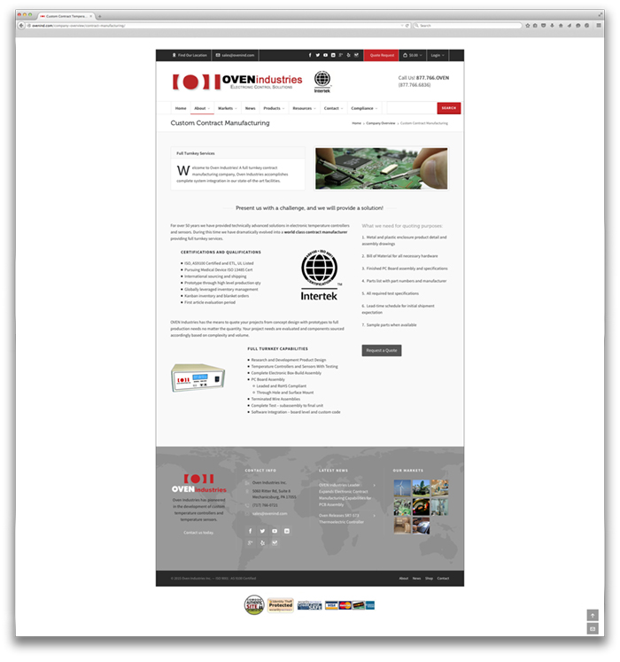 Oven Industries site MCP Interactive