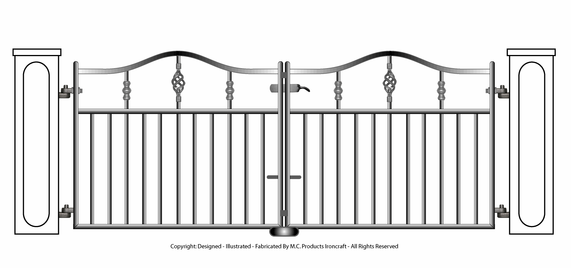 STAINDROP Double Gates M.C. Products Iron Craft