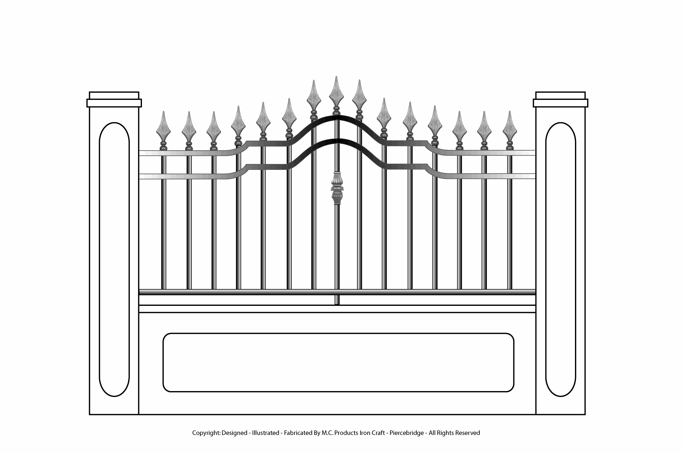 WINDERMERE Wall Railings M.C. Products Iron Craft