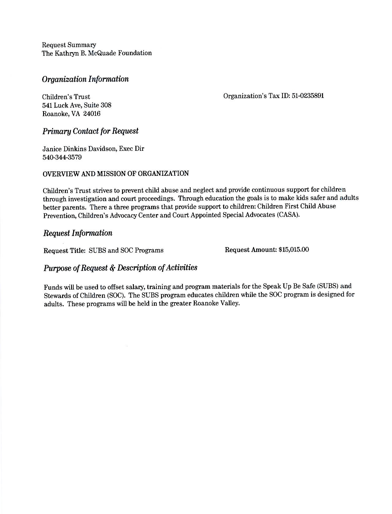 admin, Author at Kathryn B McQuade FoundationKathryn B McQuade Foundation