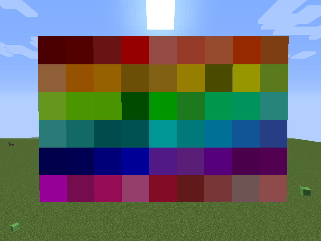 HTML Colour Blocks mod MCreator