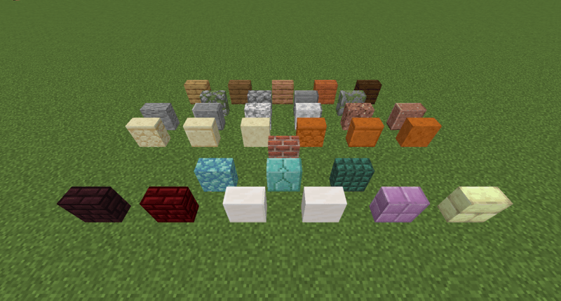 Vertical Slabs MCreator