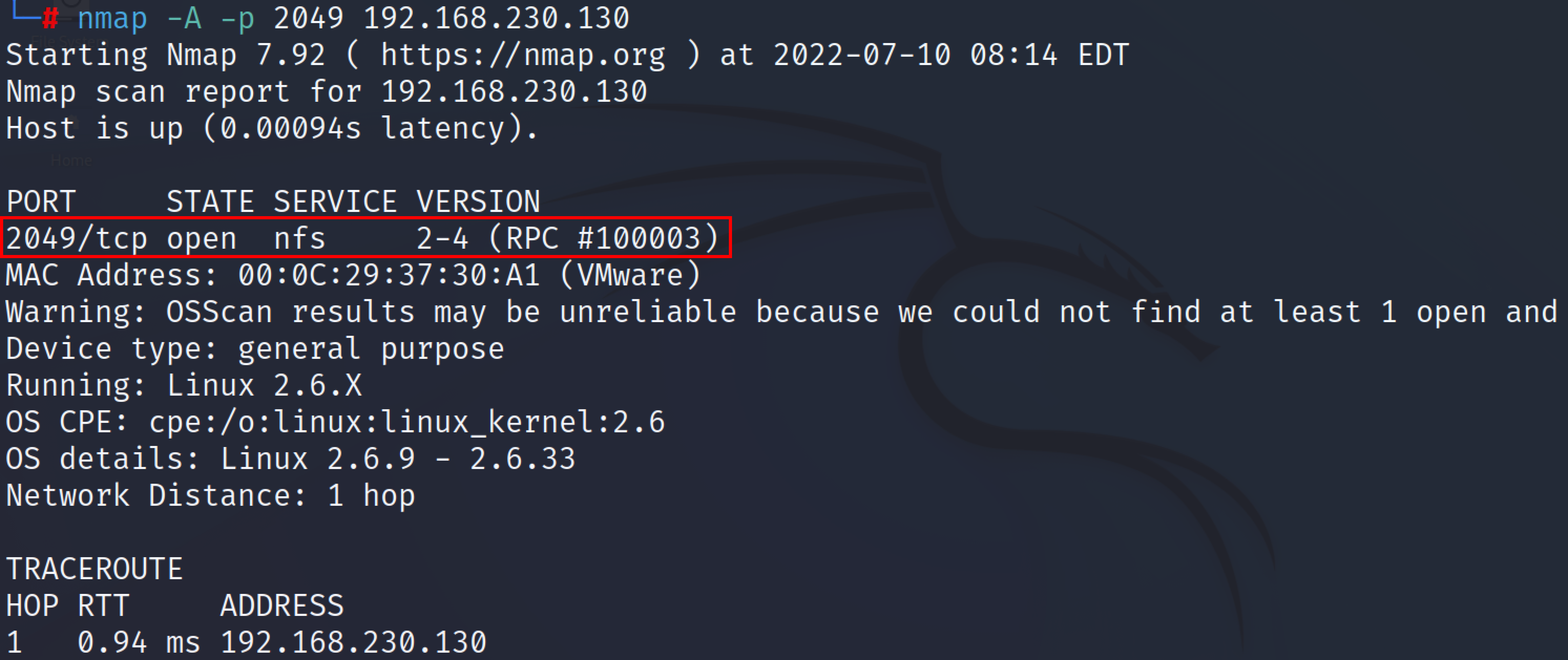 NFS Enumeration for low privilege access — MCSI Library