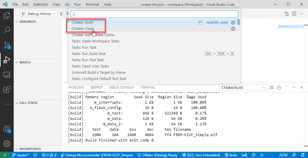Visual Studio Code for C/C++ with ARM CortexM Part 5
