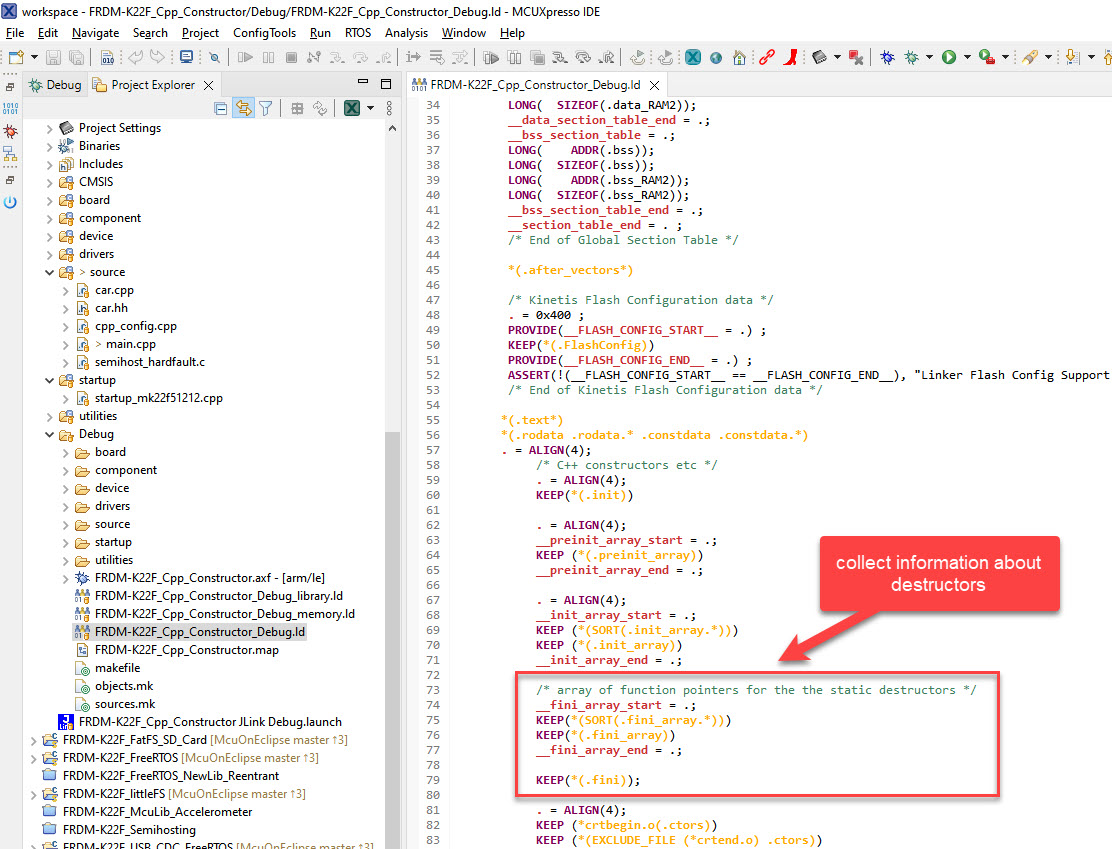Shut Down C++ Embedded Systems with Calling the global Destructors