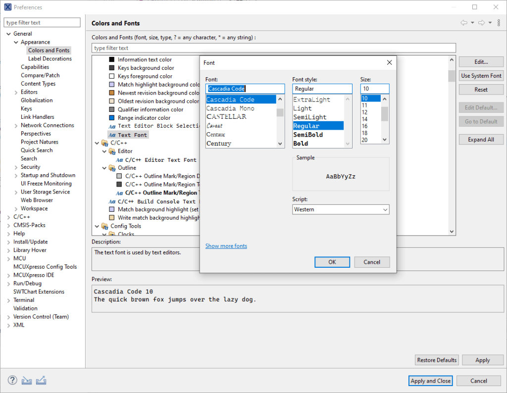 ‘Nicer Coding’ Ligatures with Eclipse and Visual Studio Code MCU on
