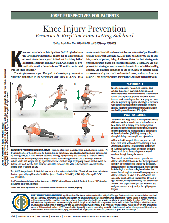 Knee injury prevention exercises McVay Physical Therapy