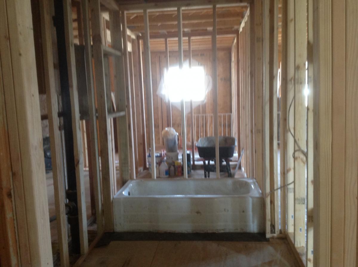 main bath framing