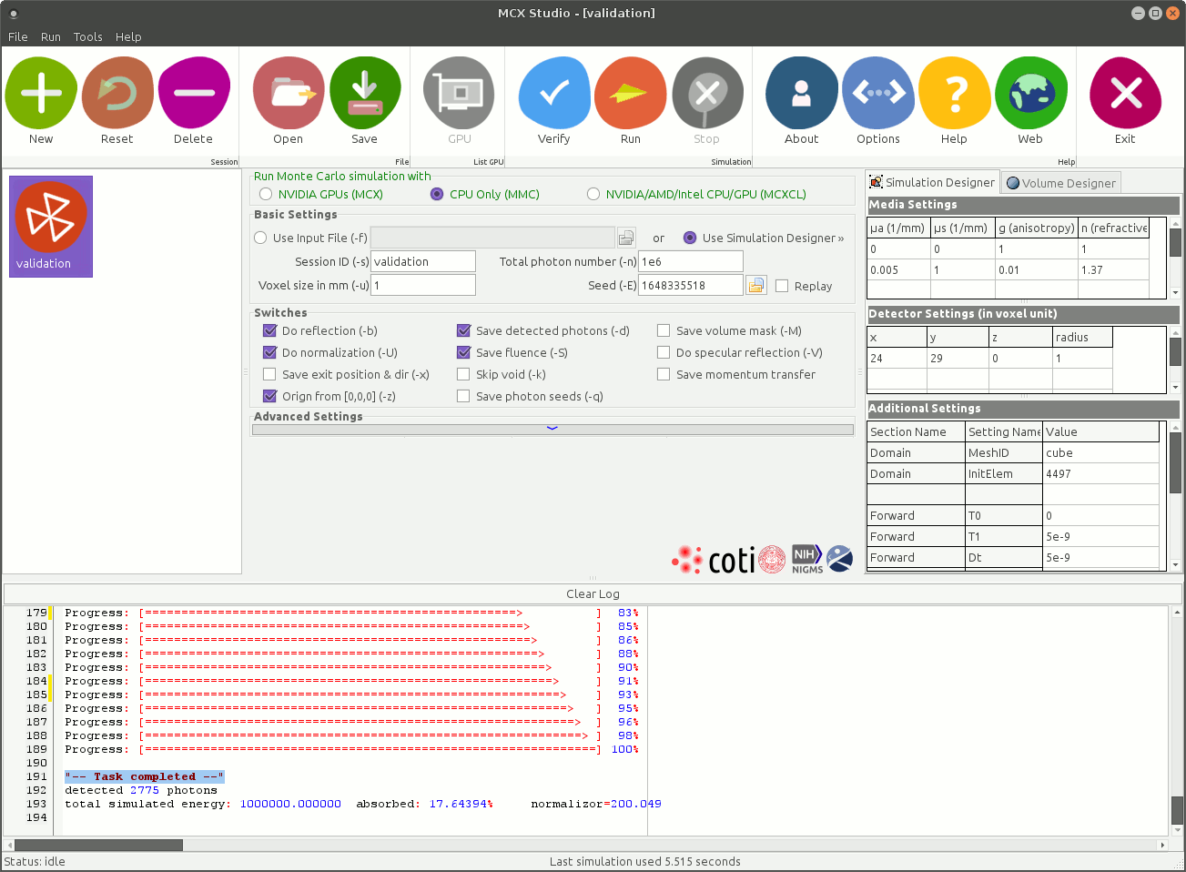 Monte Carlo eXtreme GPUbased Monte Carlo Simulations Doc/MCXStudio
