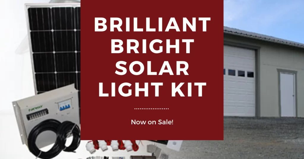 Brilliant Bright Solar Light Kit MD Barnmaster Build a Better Barn