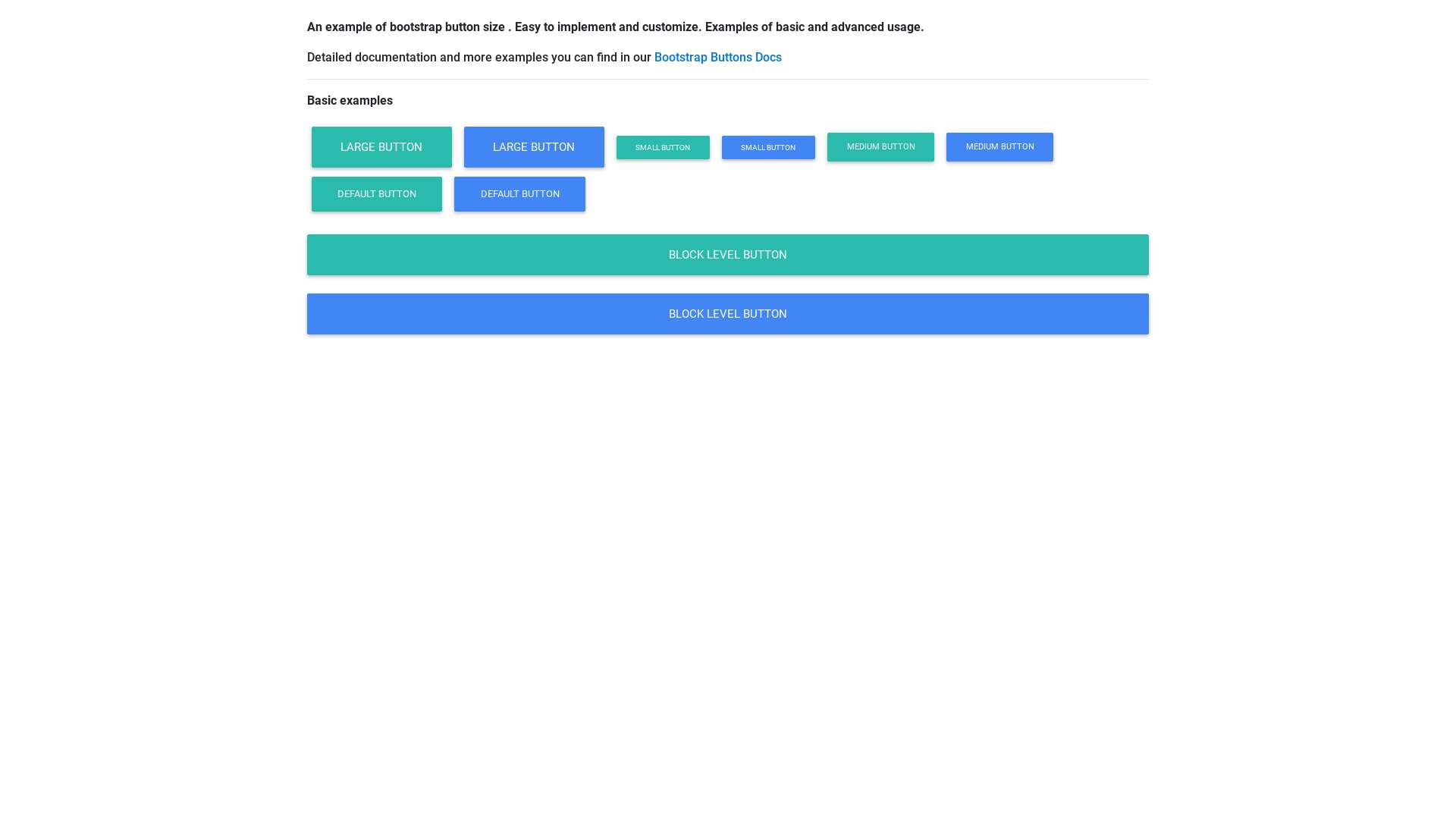 bootstrap button size Material Design for Bootstrap