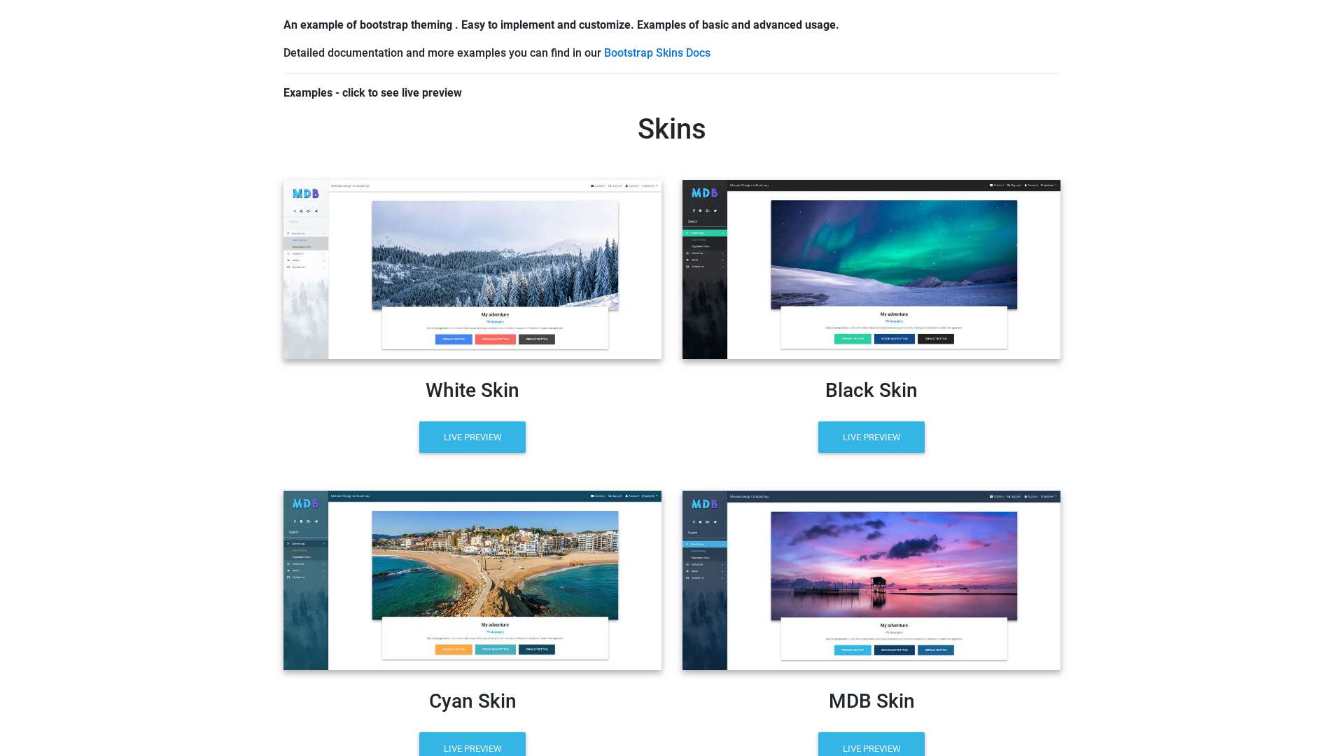 bootstrap theming Material Design for Bootstrap