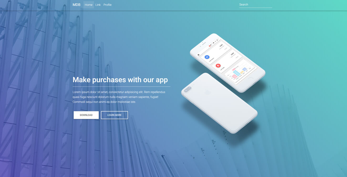 Bootstrap background image examples, tutorial & advanced usage Material Design for Bootstrap