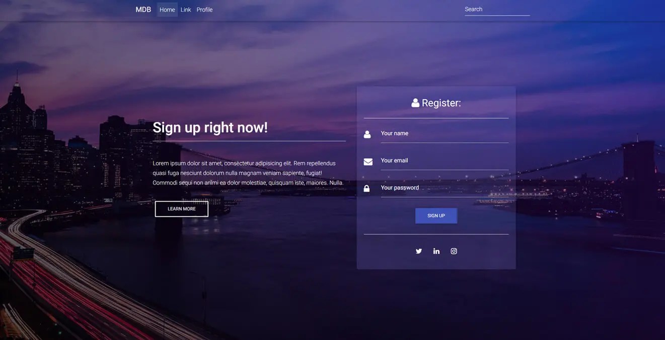 Bootstrap background image examples & tutorial
