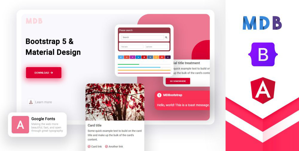 Bootstrap 5 & Angular Free Material Design UI KIT