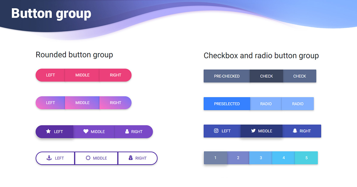 Bootstrap Button Group examples & tutorial. Basic & advanced usage