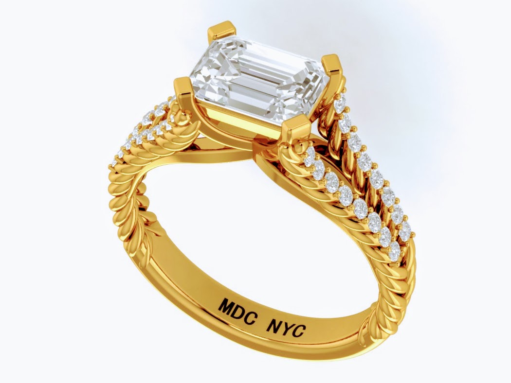 Horizontal Engagement Rings from MDC Diamonds NYC