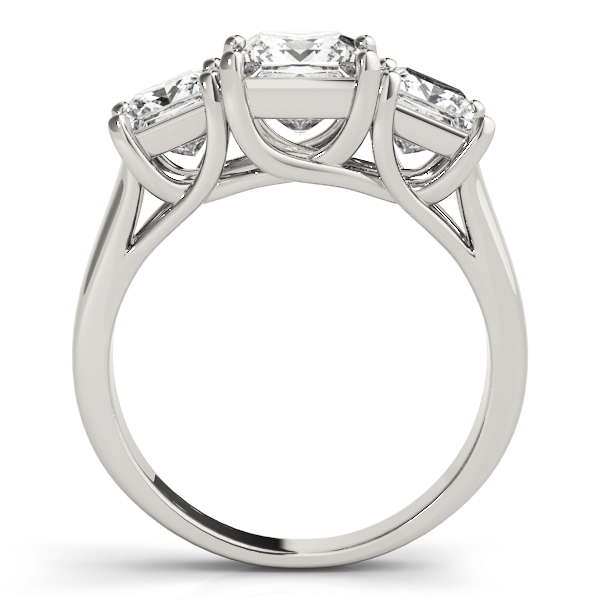 Engagement Ring Three Stone Princess Cut Trellis Diamond Engagement
