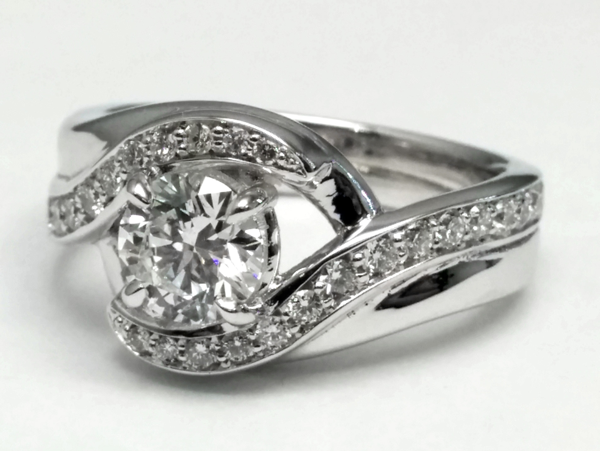 Engagement Ring Entwined Engagement Ring White GoldES1139M