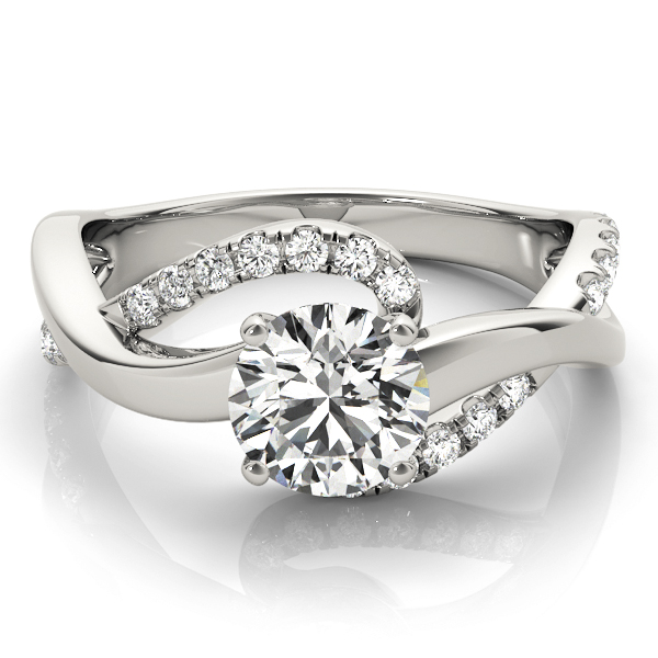 Engagement Ring Double Band Intertwined Diamond Engagement RingES1775