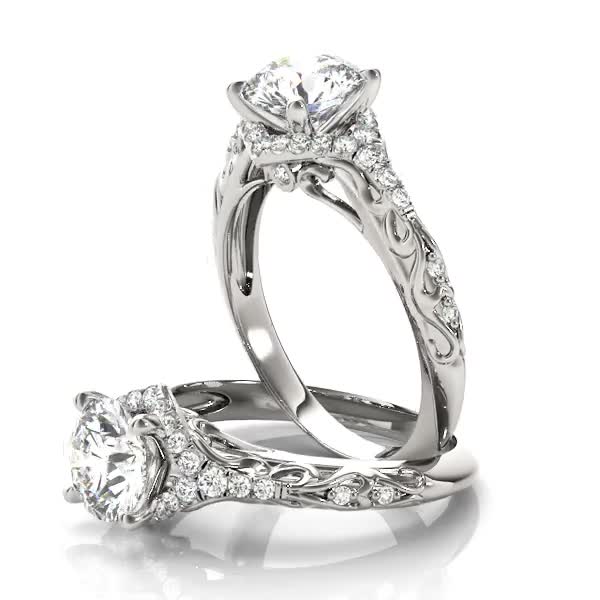 Engraved Engagement Rings from MDC Diamonds NYC