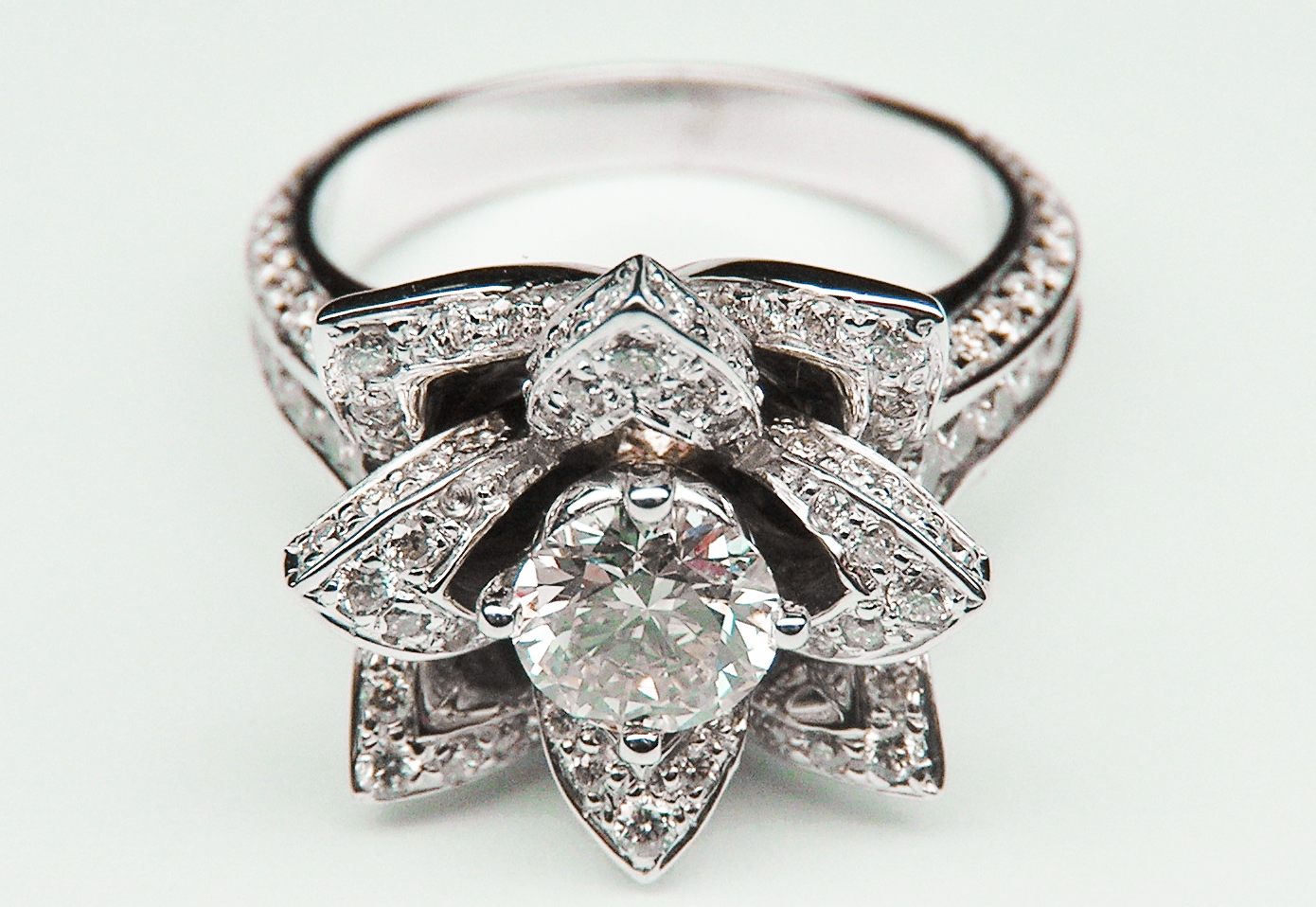 Engagement Ring Lotus Diamond Engagement RingES997BR