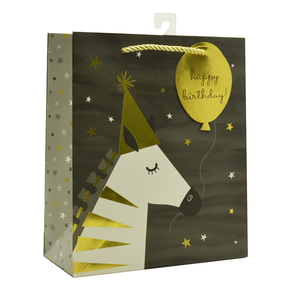 Large Gift Bag Animals Zebra M DE WET PROMOTIONS