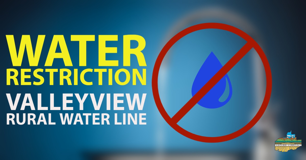 Water Ban Valleyview Rural Water Line Municipal District of Greenview