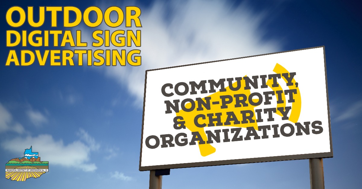 Greenview Outdoor Digital Sign Advertising Municipal District of