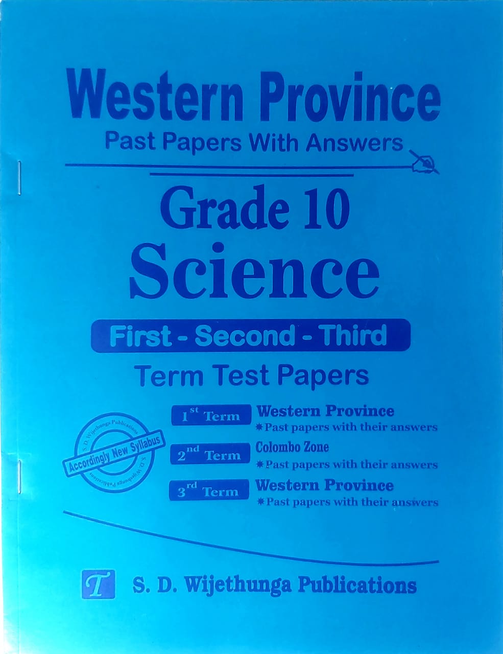 Western Province Grade 10 Science First Second Third Term Test
