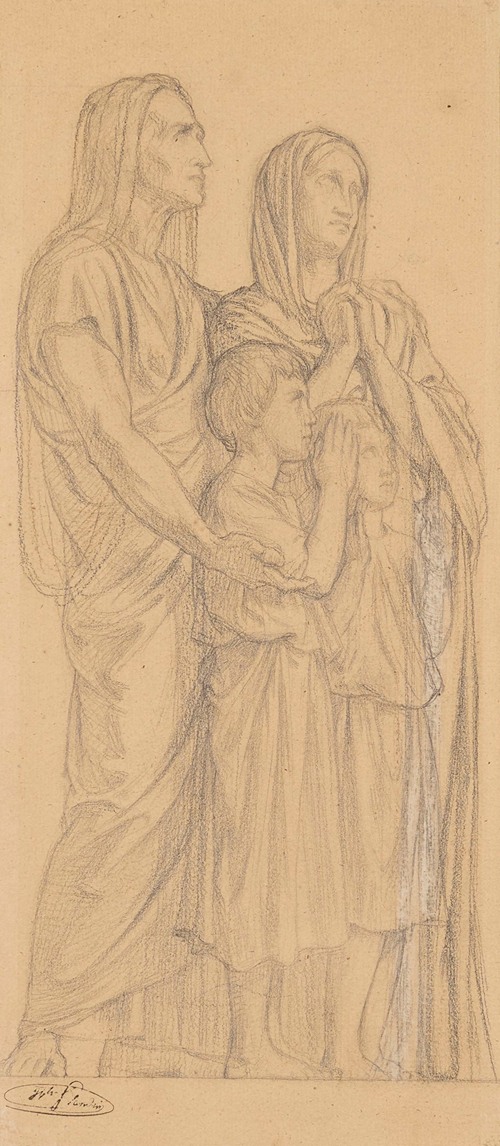 Saint Cloud Study For The Frieze At Saint Vincent De Paul Paris By Jean Hippolyte Flandrin Artvee