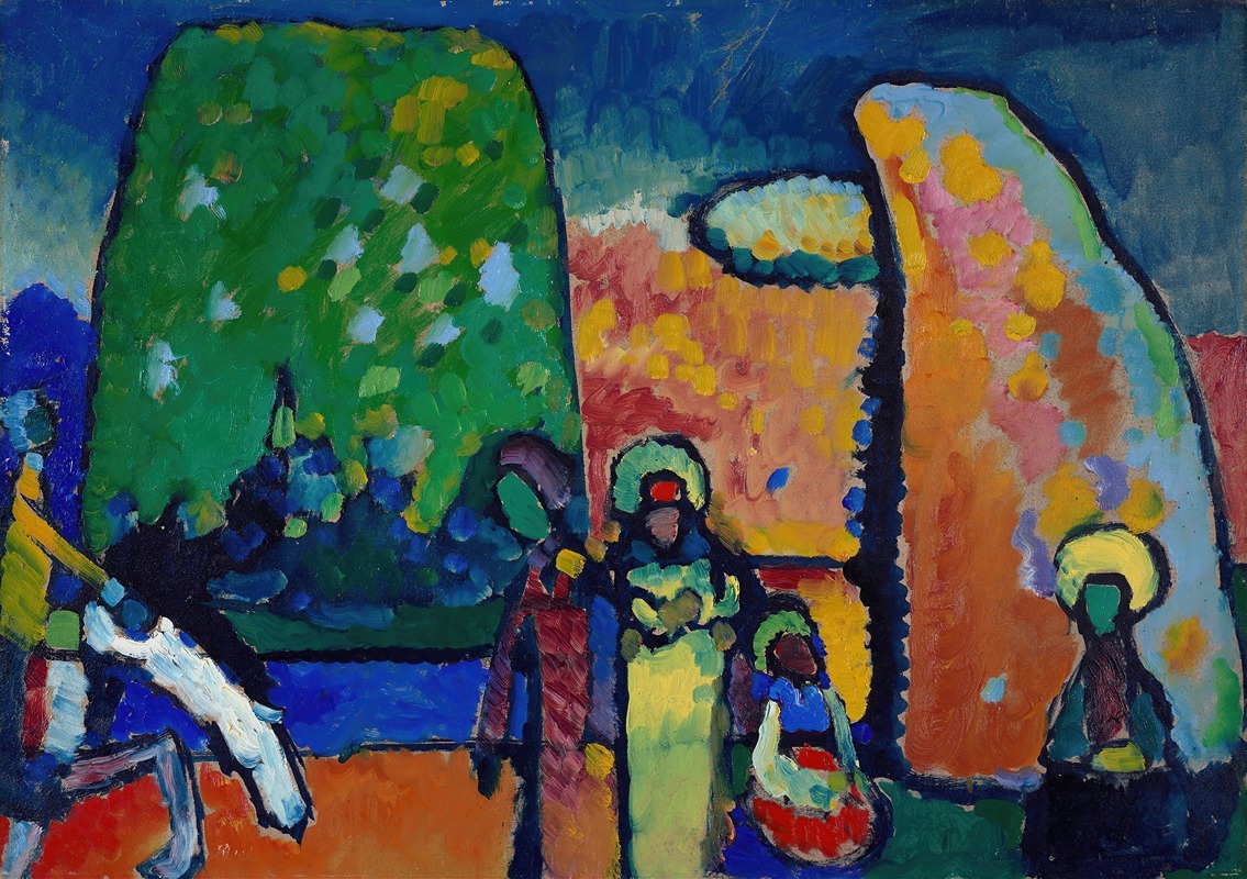 Study on Improvisation No. 2 (Funeral March) by Wassily Kandinsky Artvee