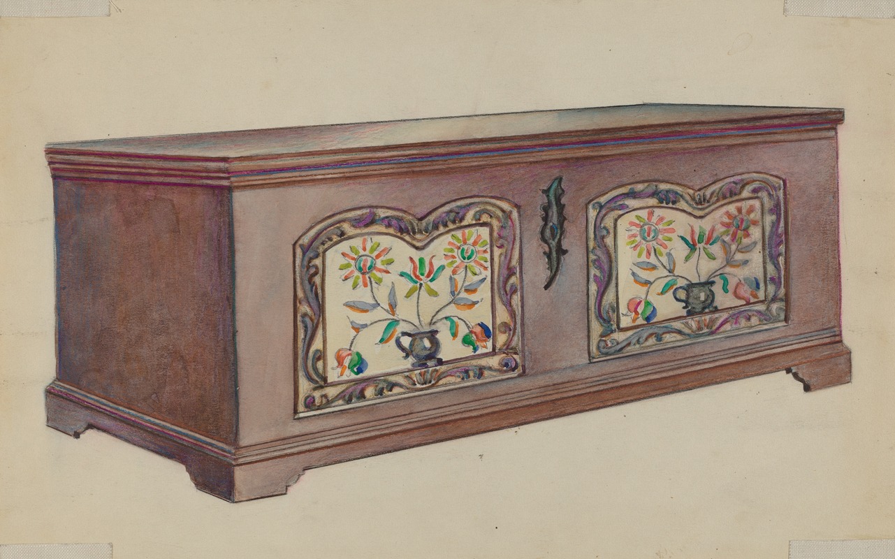 Pa. German Dower Chest by Fanchon Larzelere Artvee