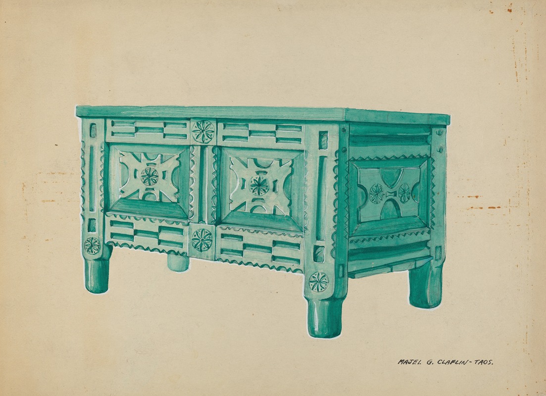 Chest for Clothing or Blankets by Majel G. Claflin Artvee
