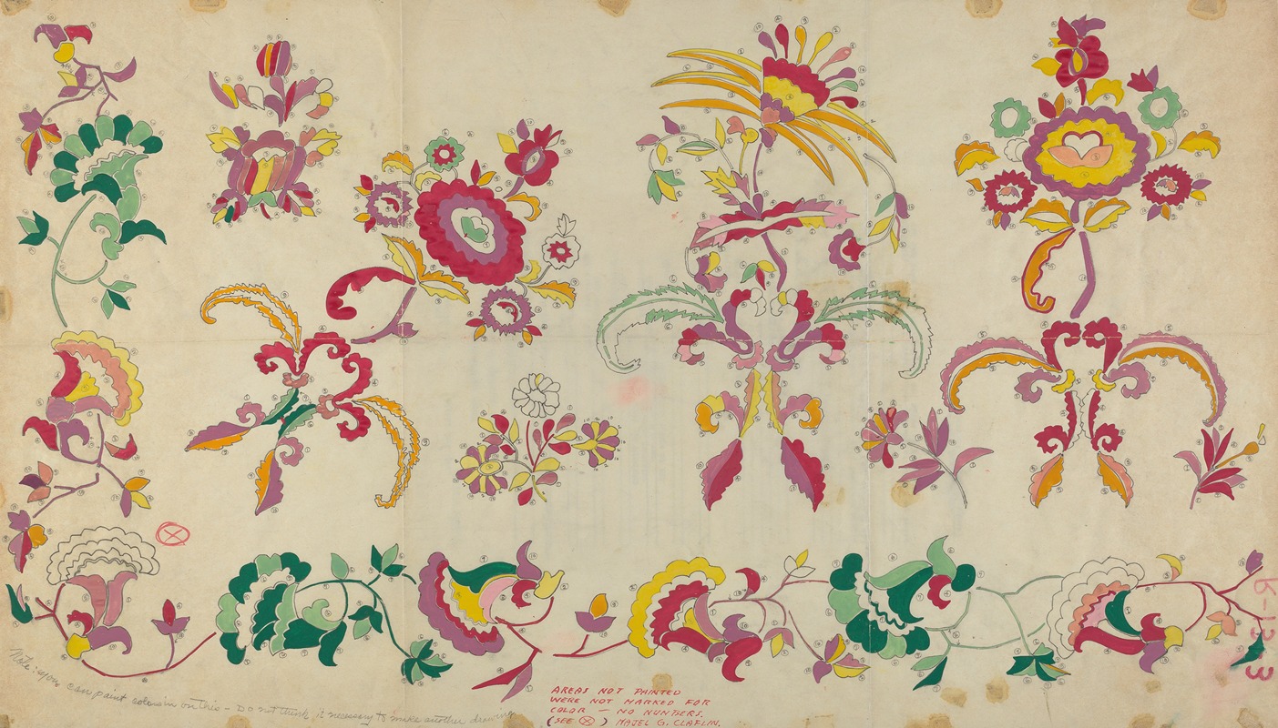 Spanish Colonial Bedspread by Majel G. Claflin Artvee
