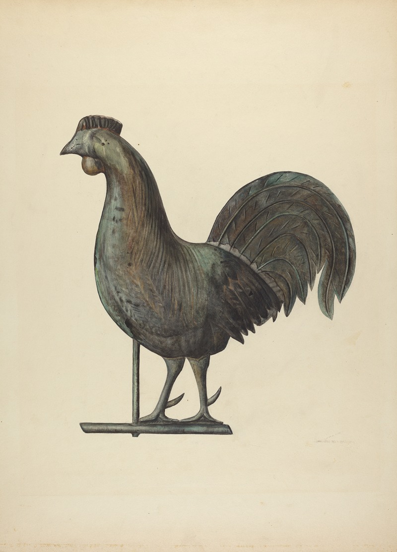 Weather Vane Finial by Artvee